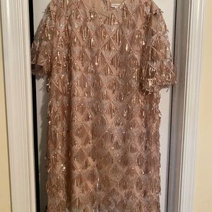 Dazzled Up Dress, Rose Gold - Chic Soul size 3x